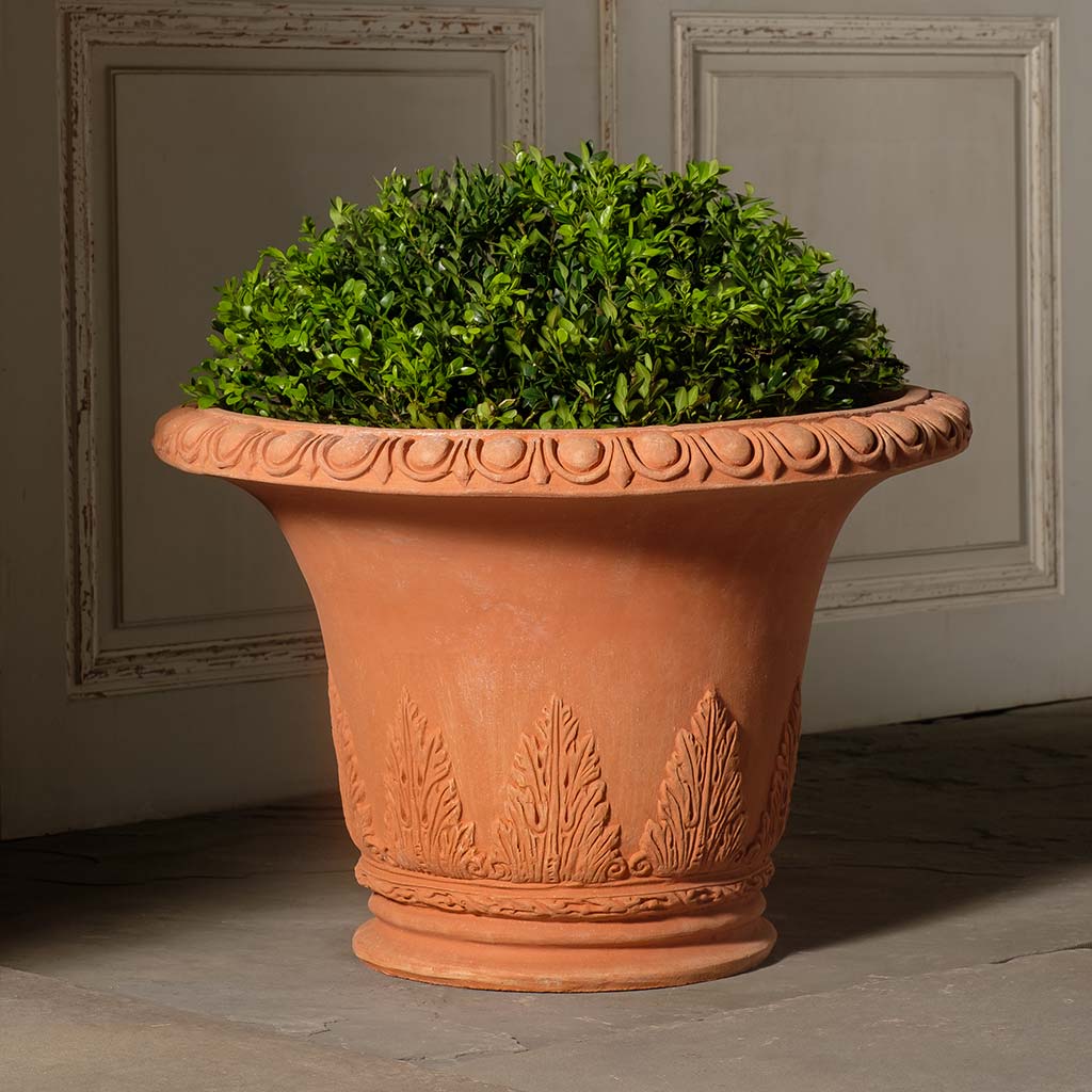 cheap plant pots uk Acanthus Leaf Planter | Handmade Terra Cotta