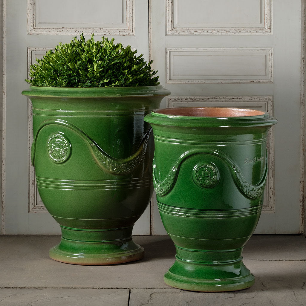 green ceramic plant pots Anduze Planter- Green