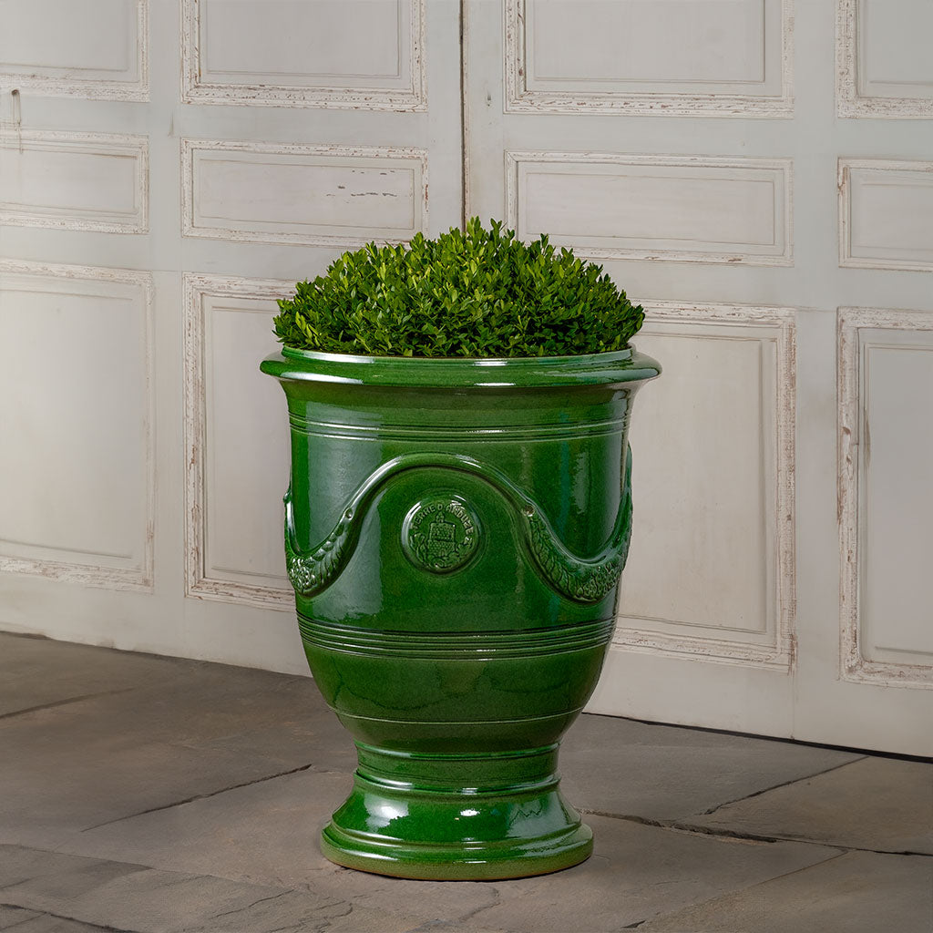 ceramic green plant pot Anduze Planter- Green