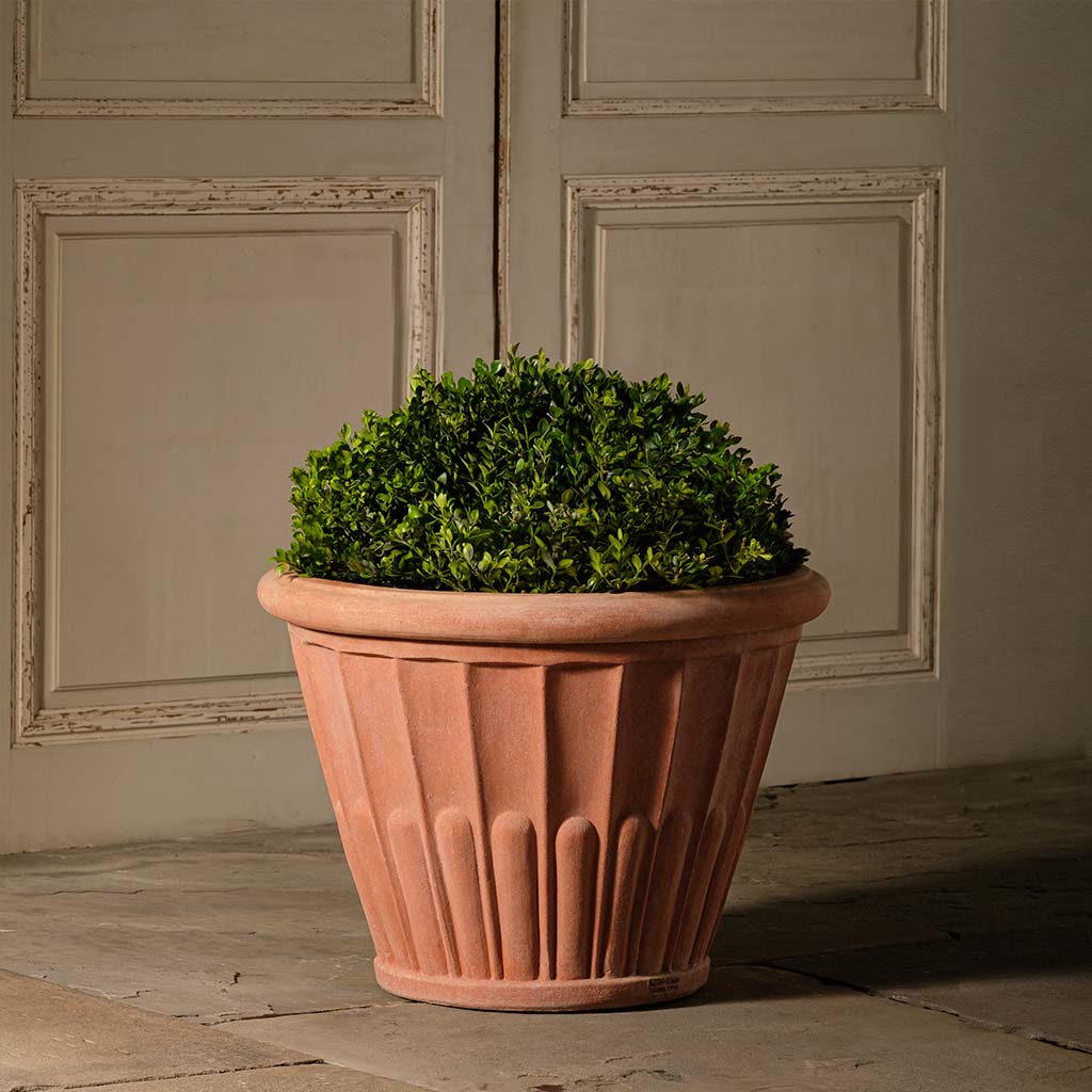 18 inch terracotta plant pot Fluted Flower Pot Fluted Flower Pot - 28" | Handmade Terra Cotta