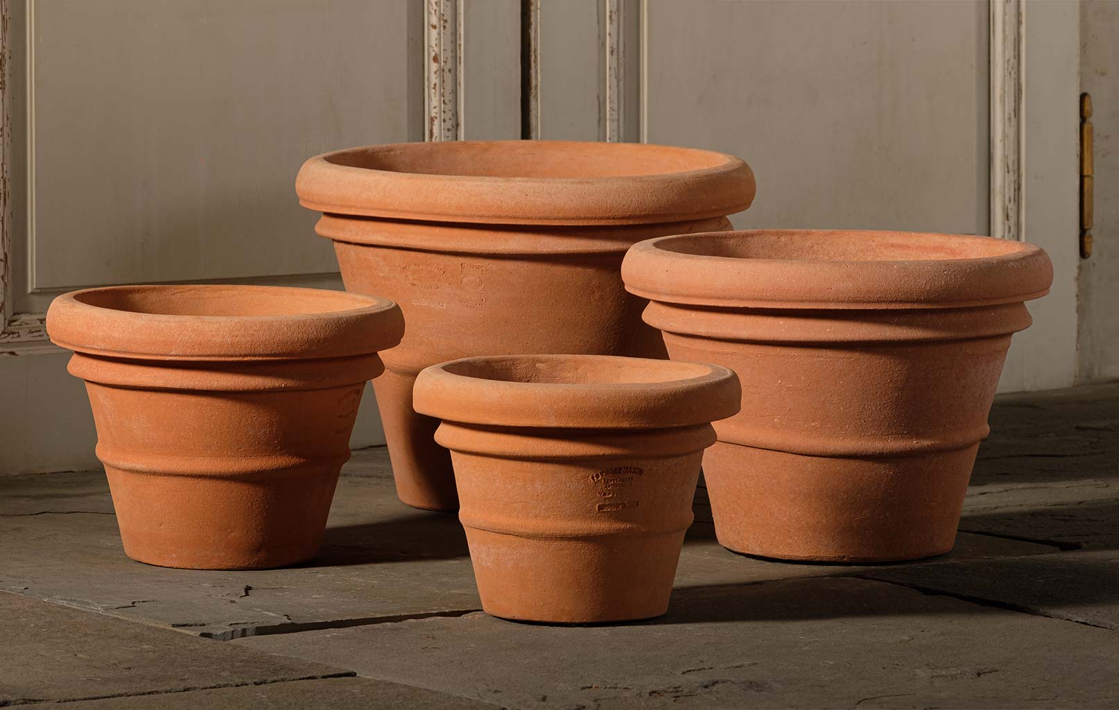 small ceramic flower pots Artisan Rolled Rim Planter, Small Artisan Rolled Rim Planter - 12