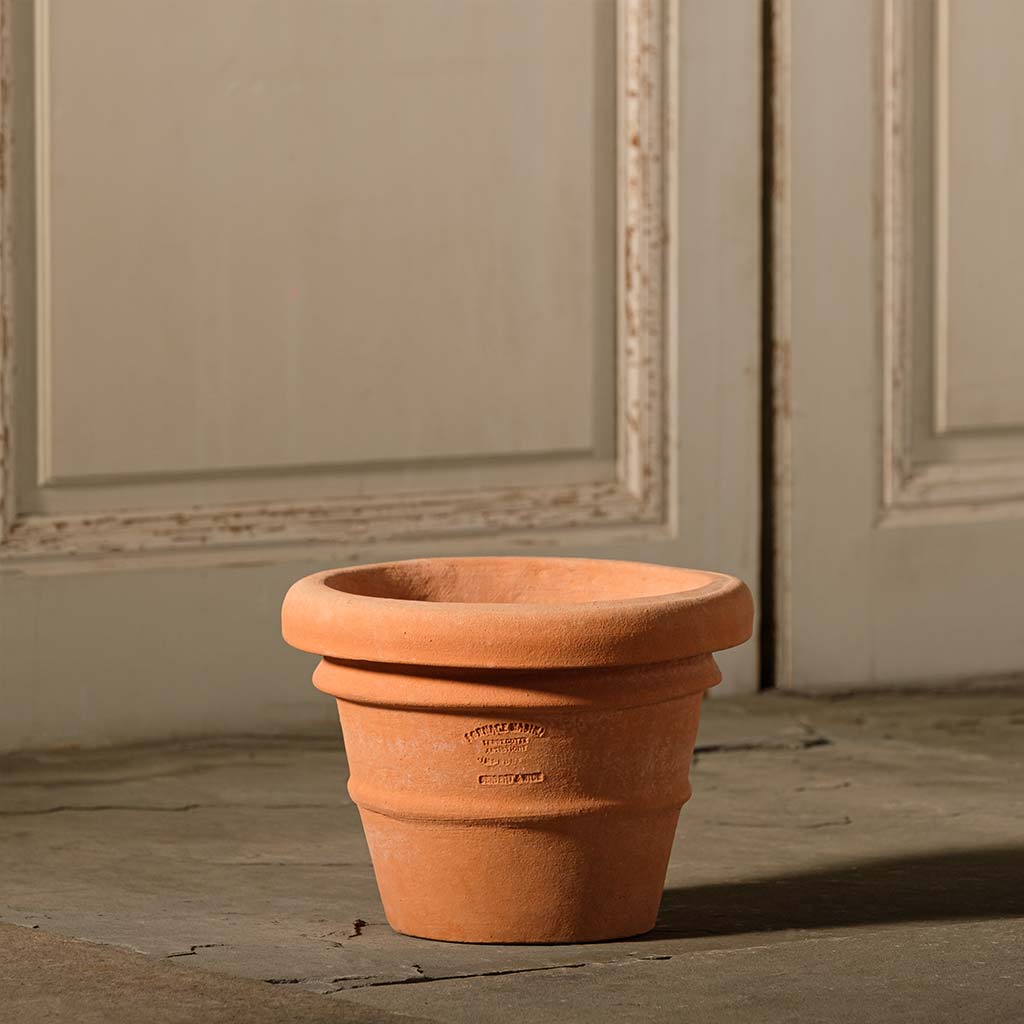 artisinal plant pots Artisan Rolled Rim Planter, Small Artisan Rolled Rim Planter - 12" | Handmade Terra Cotta