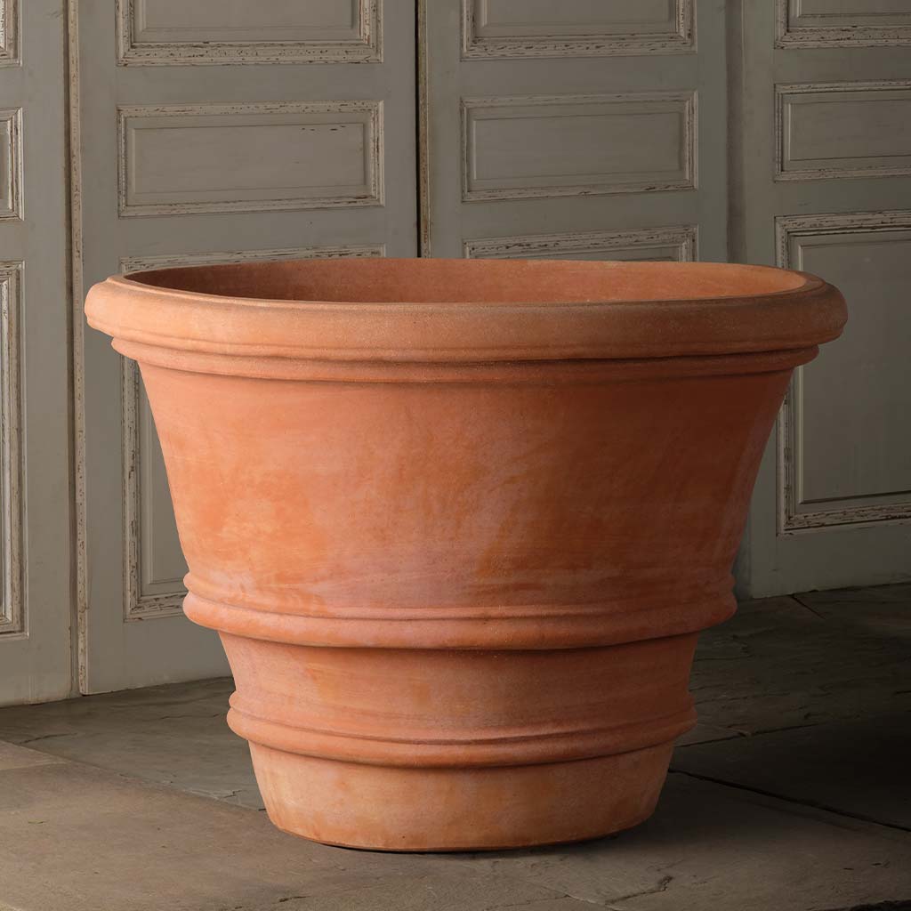 Artisan Rolled Rim Planter, Large